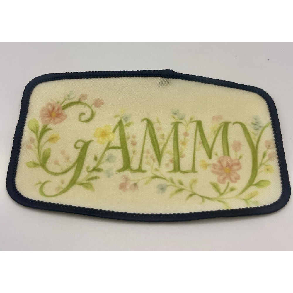 Floral Gammy Iron On Trucker Cap Patch Or Jacket Patch